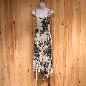 JAMS WORLD black and cream hankerchief bottom dress